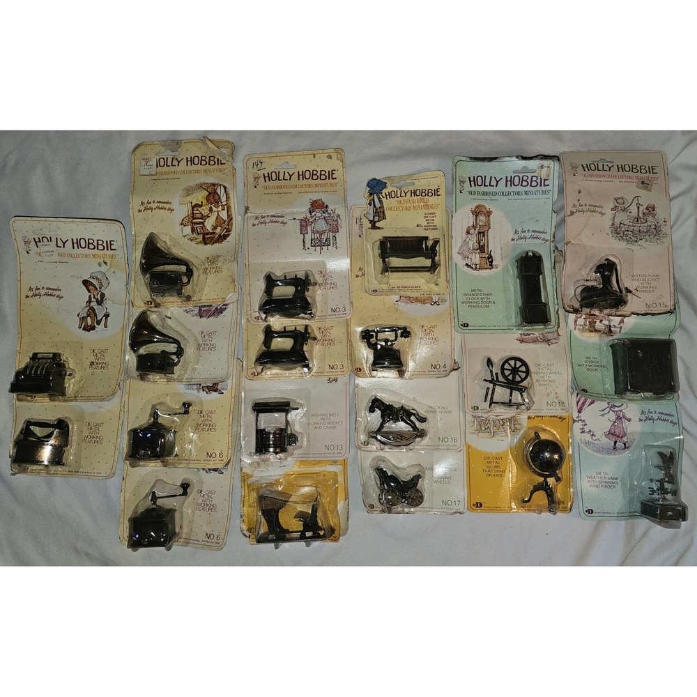 Vintage Lot Of 20 Holly Hobbie 1970's Old Fashioned Collectors Minatures Diecast